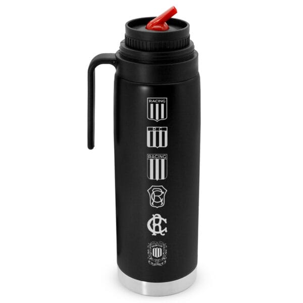 Termo Media Manija Clubes Fútbol Racing Negro