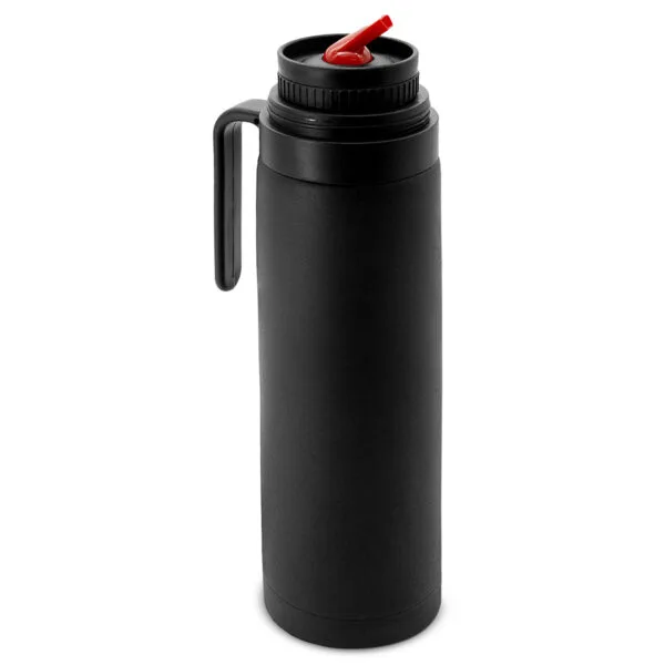 Termo Acero Inoxidable 1 Litro Media Manija Color Negro