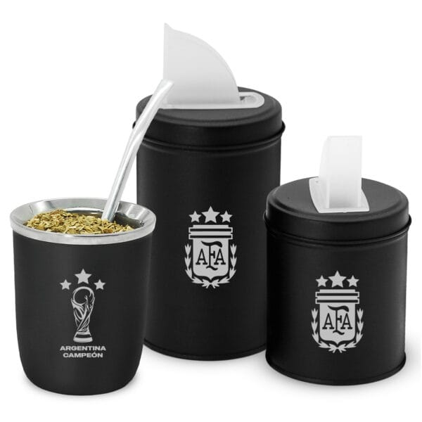 Mate Viajero y Set Latas Clubes Fútbol AFA