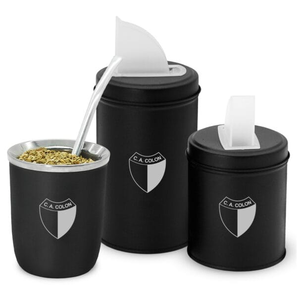 Mate Viajero y Set Latas Clubes Fútbol COLON