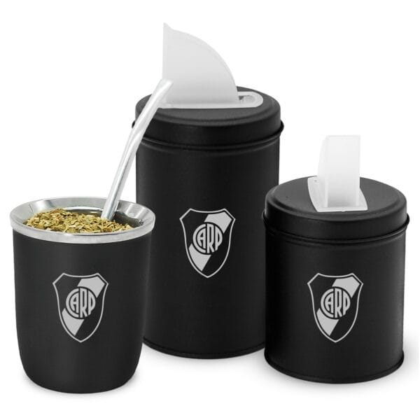Mate Viajero y Set Latas Clubes Fútbol RIVER