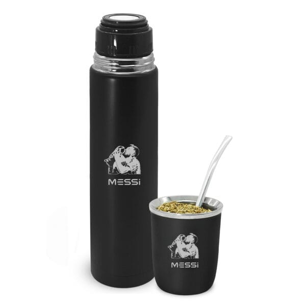 Termo y Mate Viajero Clubes Fútbol MESSI CAMPEON