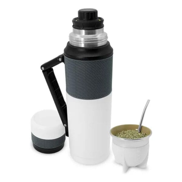 Termo Acero Manija Tapon Matero Mate Termico Y Bombilla
