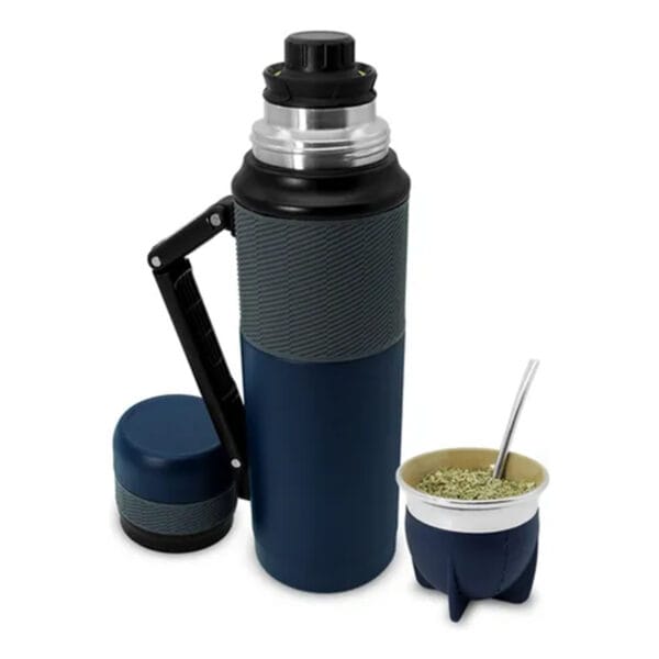 Termo Acero Manija Tapon Matero Mate Termico Y Bombilla