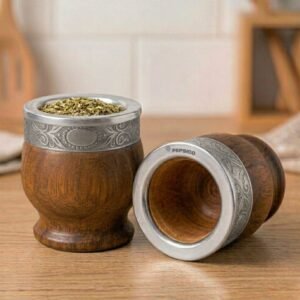 Mate imperial algarrobo fleje alpaca | Personalizado