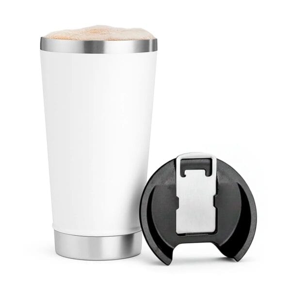 VASO TÉRMICO CERVECERO 473ML BLANCO