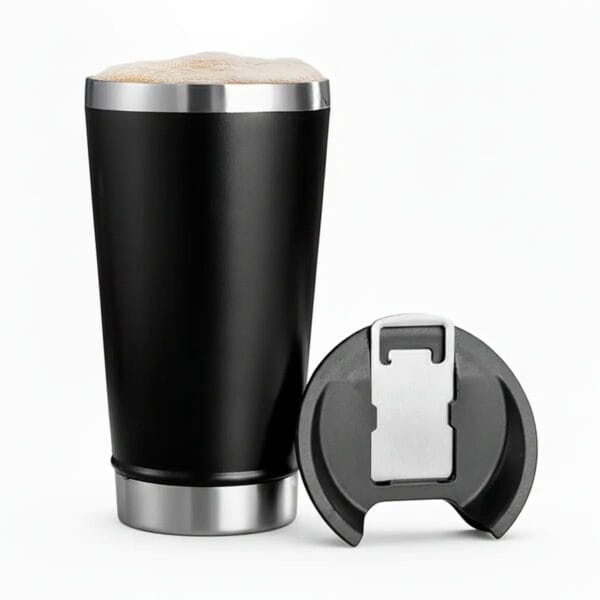VASO TÉRMICO CERVECERO 473ML NEGRO