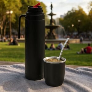 Termo media manija y mate viajero