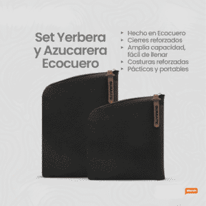 Set estuches yerbera y azucarera ecocuero