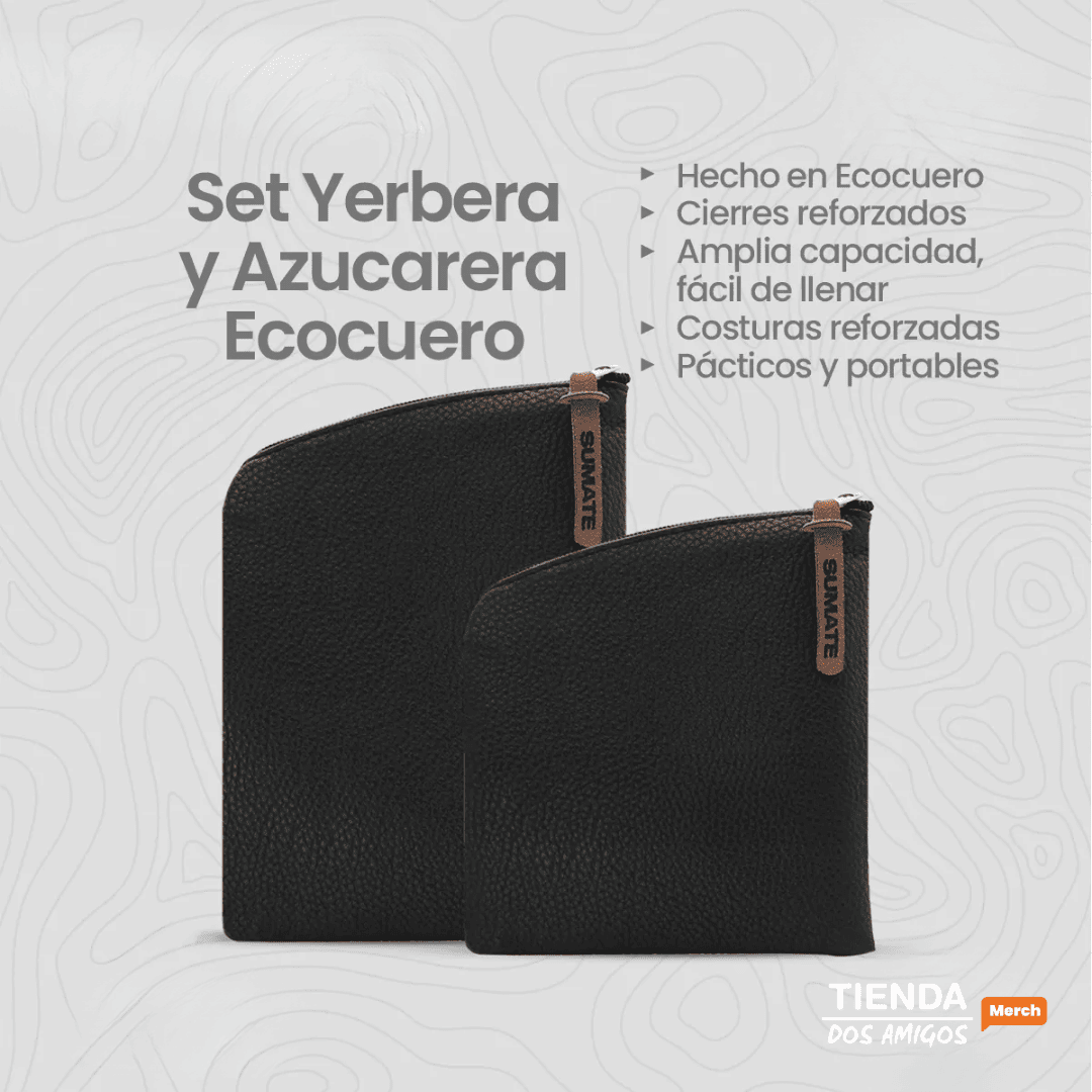 Set estuches yerbera y azucarera ecocuero