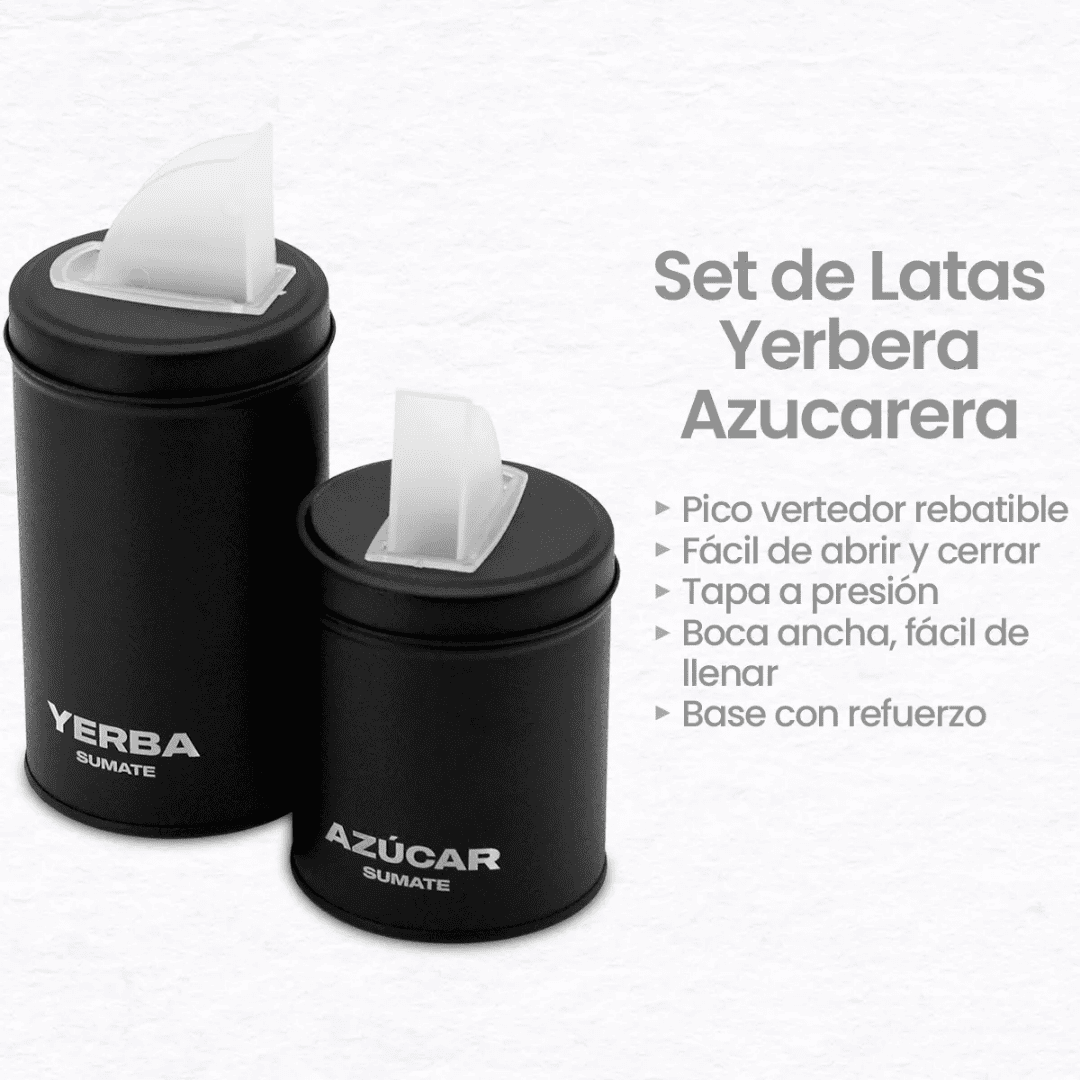 Set latas yerbera y azucarera Sumate