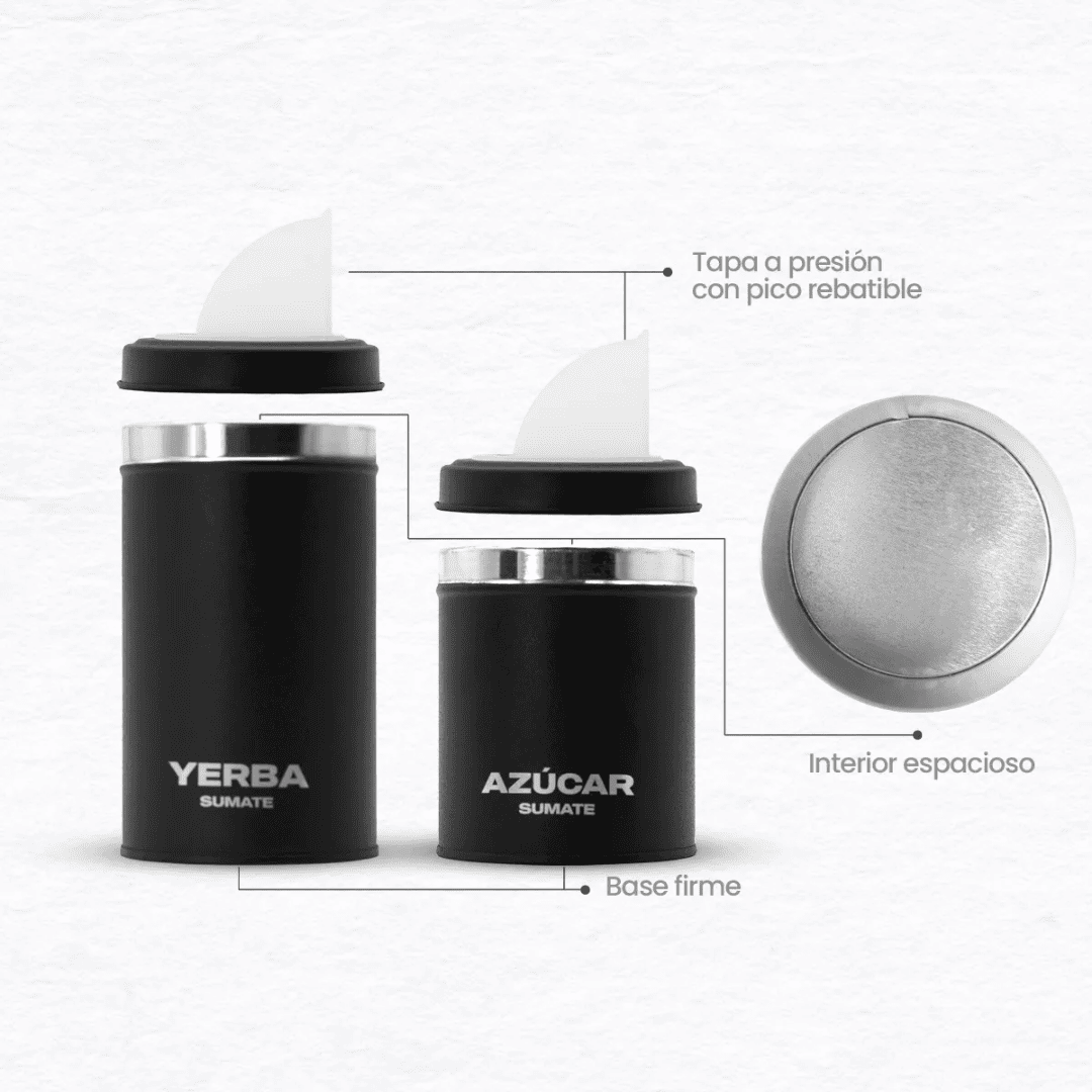 Set latas yerbera y azucarera Sumate