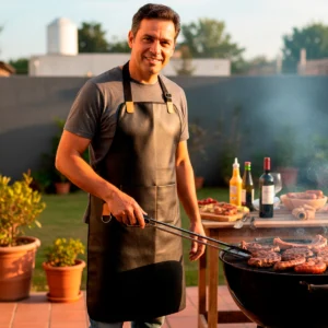 Delantal ecocuero liso