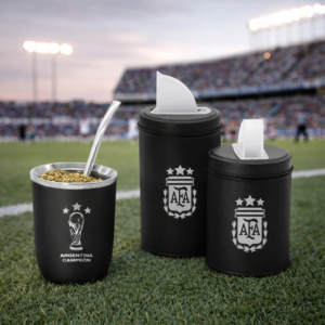 Consultar por stock – Mate viajero y set latas clubes fútbol