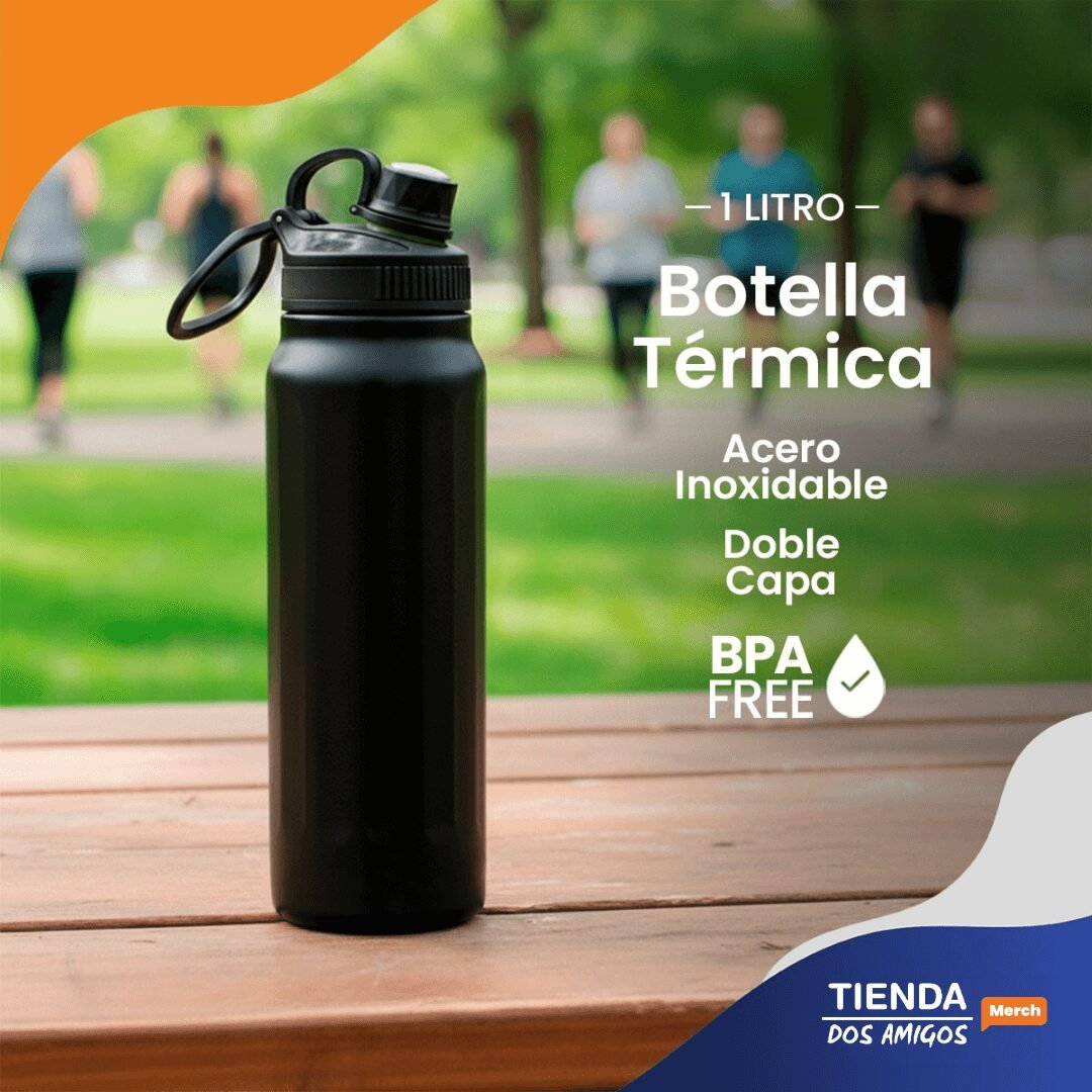 Botella térmica 1l tapa a rosca