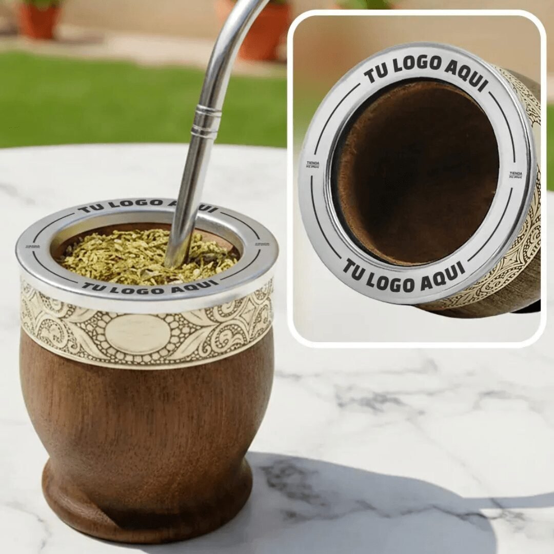 Mate imperial algarrobo fleje alpaca negro