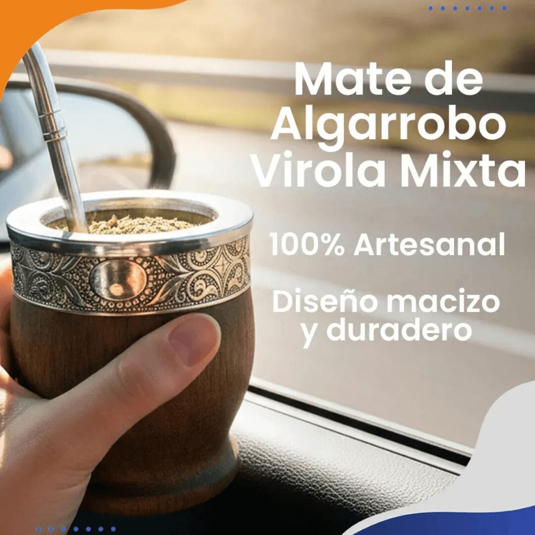 Mate imperial algarrobo fleje alpaca negro