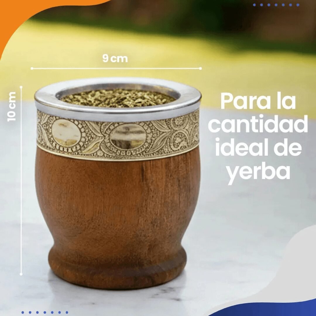 Mate imperial algarrobo fleje alpaca negro