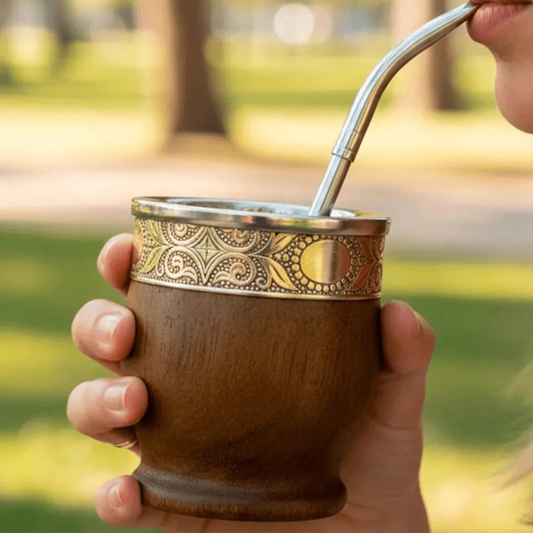 Mate imperial algarrobo fleje alpaca negro