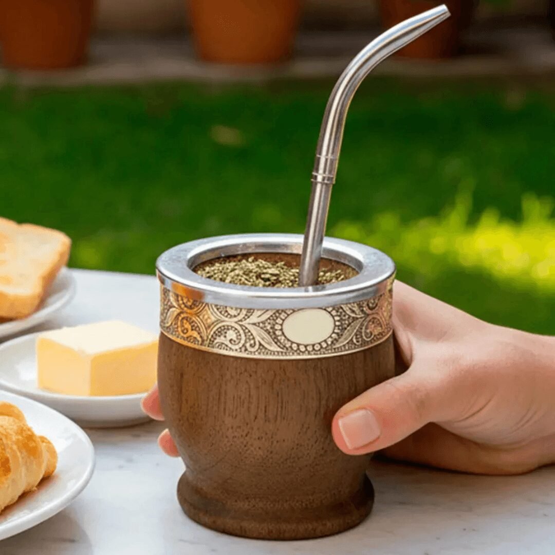 Mate imperial algarrobo fleje alpaca negro