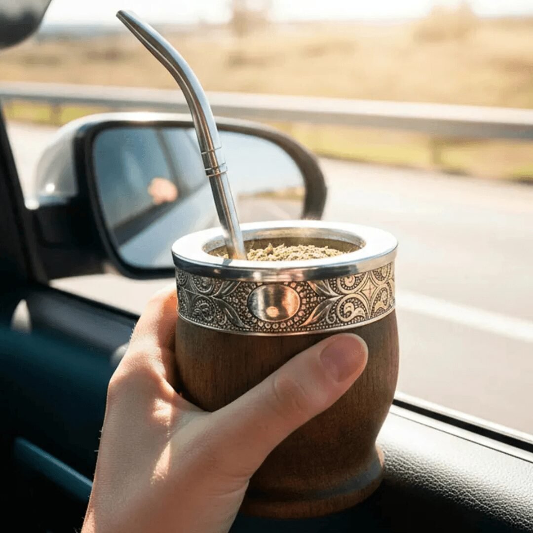 Mate imperial algarrobo fleje alpaca negro